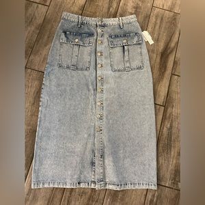 Free People Denim Skirt SZ 12 NWT